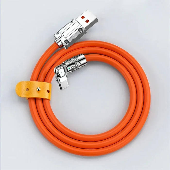 ALLY 180° Dönebilen USB To Type-C 120W Hızlı Şarj Kablosu 1 Metre-(5775)