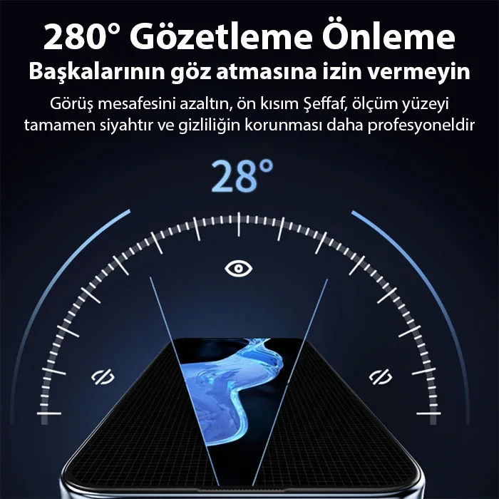 ALLY İPhone 15 Plus 3D Full Privacy Gizlilik Cam Ekran Koruyucu Anti-Spy-(5775)