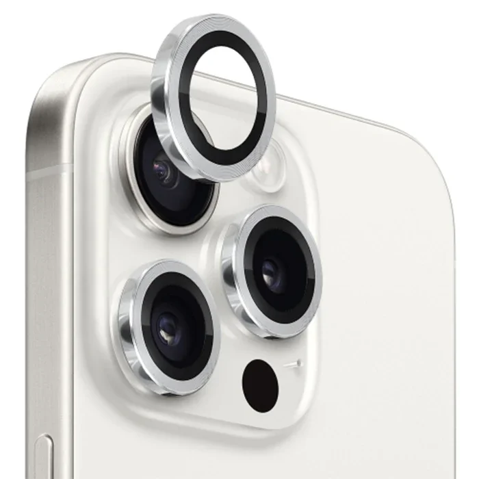 ALLY iPhone 15 Pro/15 Pro Max Kamera Lens Koruma Camı-(5775)