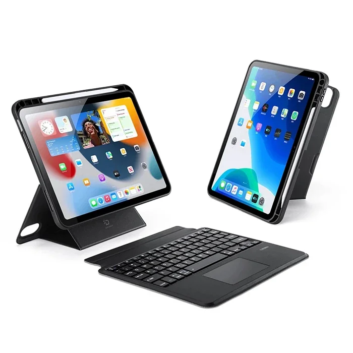 Dux Ducis iPad 10(2022) DK Series Kablosuz Bluetooth Klavye Touchpad Kılıf-(5775)