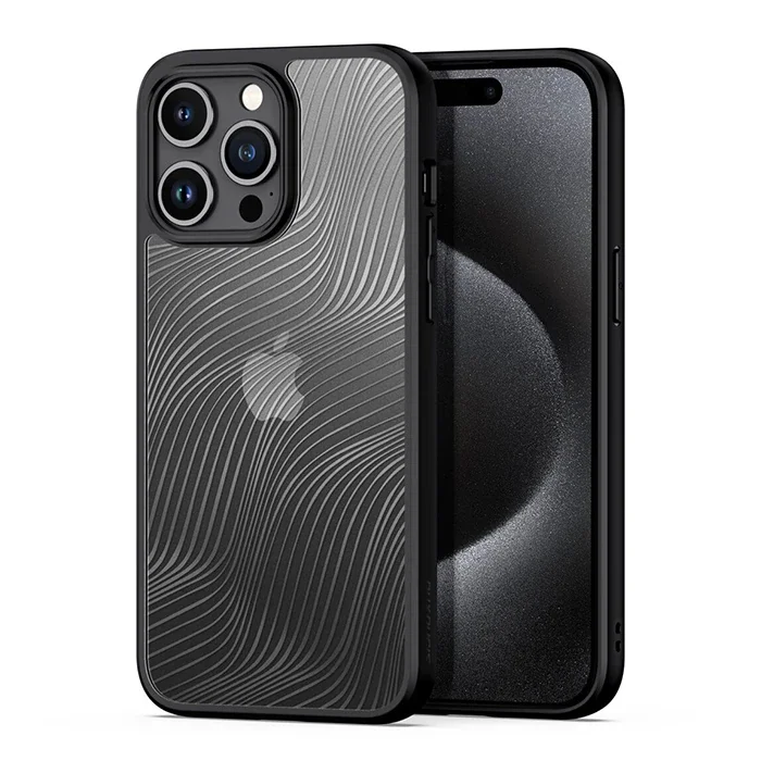 Dux Ducis iPhone 15 Pro Max Aimo Series Premium Buzlu Sert PC-TPU Kılıf-(5775)