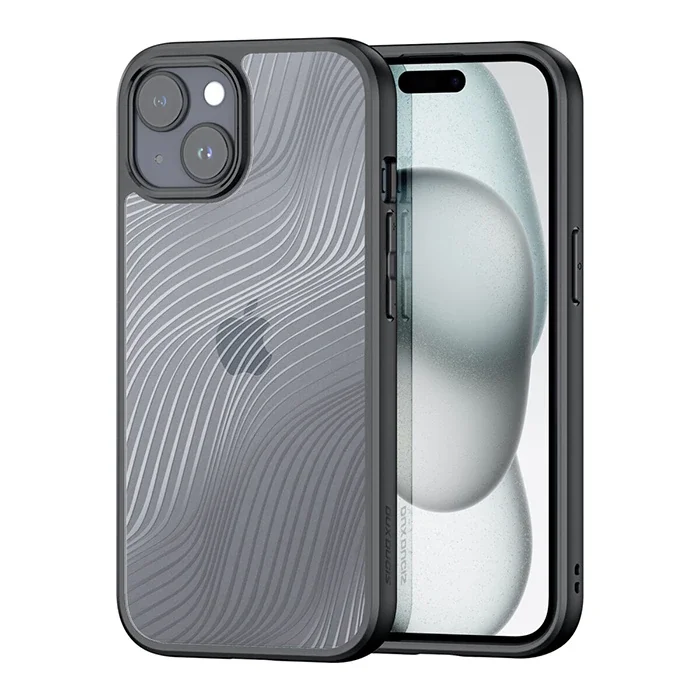 Dux Ducis iPhone 15 Aimo Series Premium Buzlu Sert PC-TPU Kılıf-(5775)