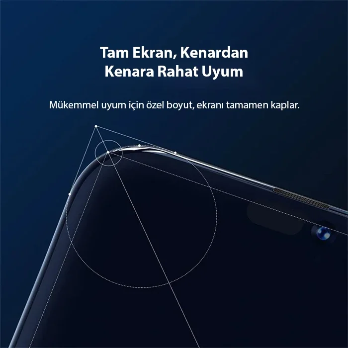Baseus Crystal iPhone 15 Full Koruma Anti Mavi Işık Tempered Cam Ekran Koruyucu 2 Adet Set-(5775)