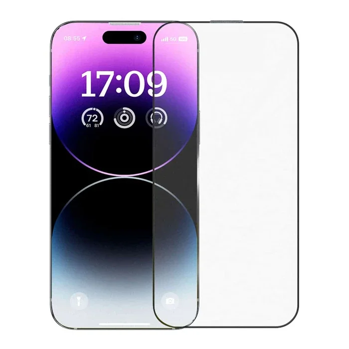 Baseus Crystalline iPhone 14 Pro için Parlama Önleyici Tempered Cam Ekran Koruyucu-(5775)
