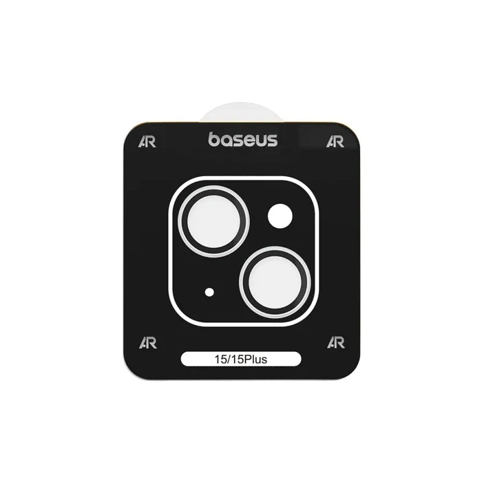 Baseus iPhone 15/15 Plus için Sapphire Serisi HD Cam Kamera Koruyucu-(5775)