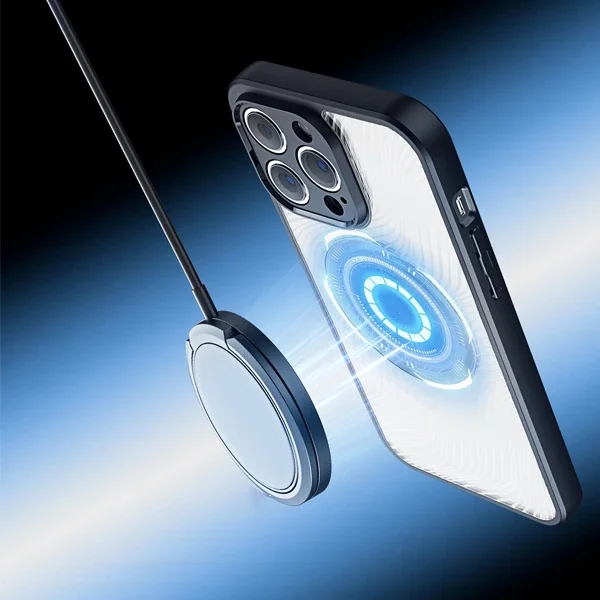 Dux Ducis iPhone 14 PRO Max Aimo Series MagSafe Premium Buzlu Sert PC-TPU Kılıf-(5775)