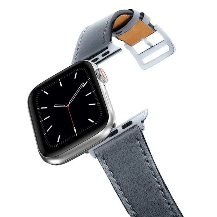 Ally Apple Watch 7-8 45mm 6-5-4 44mm Watch Ultra 49mm Single Coil Deri Kayış Kordon 3-2-1 42mm-(5775)