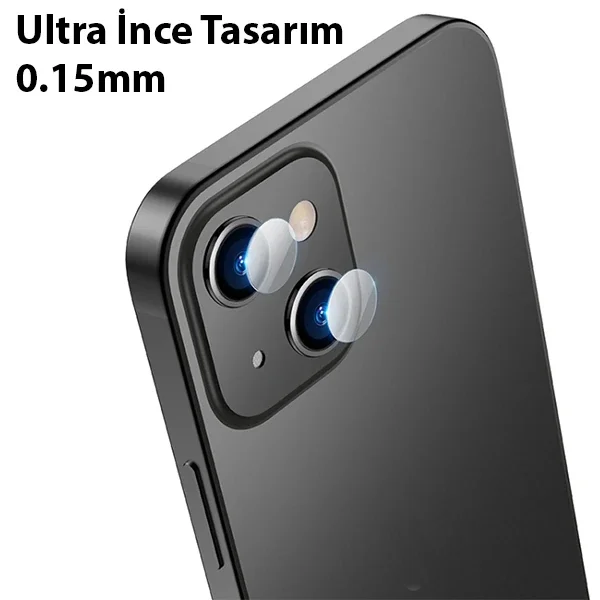 ALLY İPhone 14 Tempered Glass Cam Kamera Koruyucu-(5775)