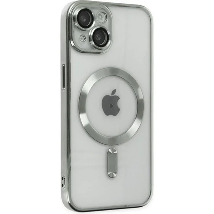 ALLY iPhone 14 6.1inç Renkli Kenar Lazer Çerçeveli Magsafe Uyumlu Silikon Kılıf-(5775)