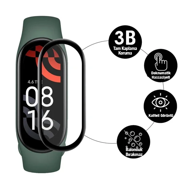 Xiaomi Mi Band 7 3D Full Kaplama Ekran Koruyucu PET+PMMA-(5775)