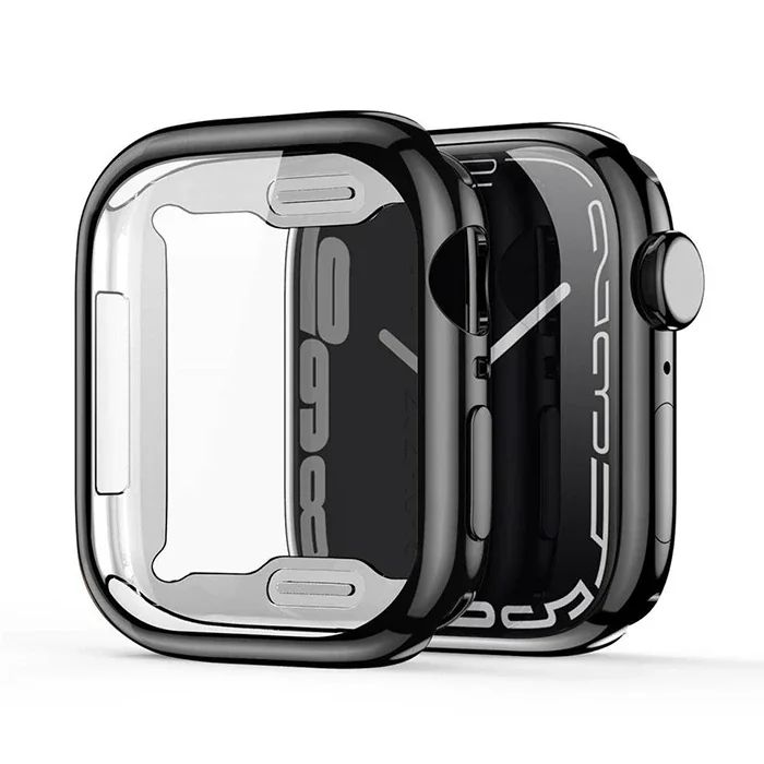 Dux Ducis Samo Series Apple Watch 45mm için Soft TPU Full Koruma Ultra İnce Silikon Kılıf-(5775)