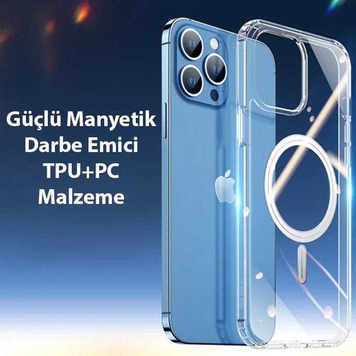 Dux Ducis Clin Mag Series iPhone 13 Pro Max 6.7 Magsafe Uyumlu Manyetik Silikon Kılıf-(5775)