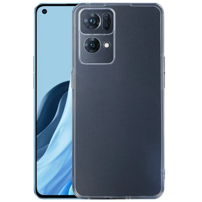 Ally OPPO Reno 7 Pro Kılıf Kamera Korumalı Ultra İnce Şeffaf Silikon Kılıf-(5775)