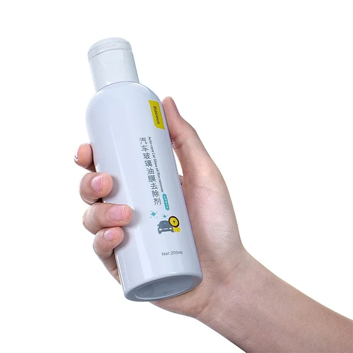 Baseus Araç Bakım Ön Cam Temizliği 200ml Yağ Çözücü ve Parlatıcı Sprey ve Sünger Oto Bakım Seti-(5775)