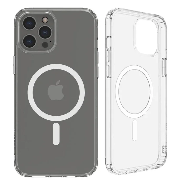 ALLY iPhone 13 Pro Max Magsafe Uyumlu Manyetik Kılıf Silikon Kılıf-(5775)
