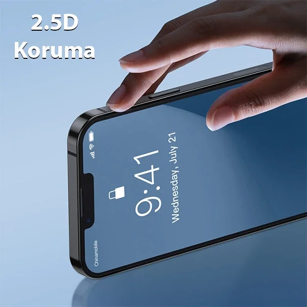 ALLY iPhone 13 Pro Max Tempered Kırılmaz Cam Ekran Koruyucu-(5775)