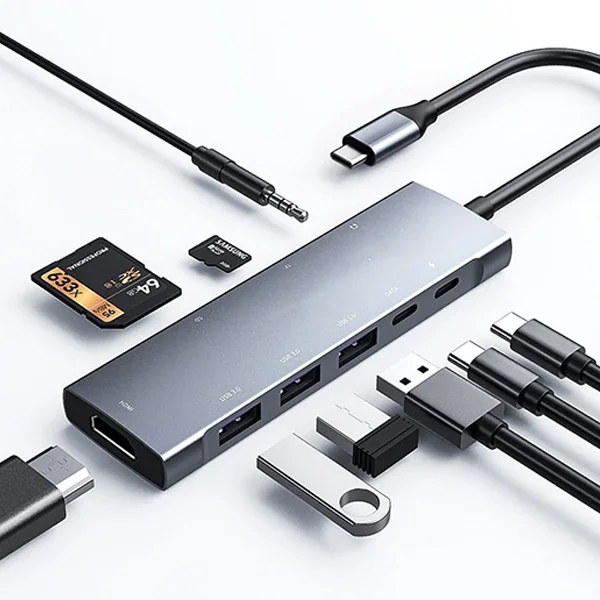 ALLY  9 İn1 Type C Hub 4k 30hz Hdmi Usb 3.0SdPD Adaptör-(5775)