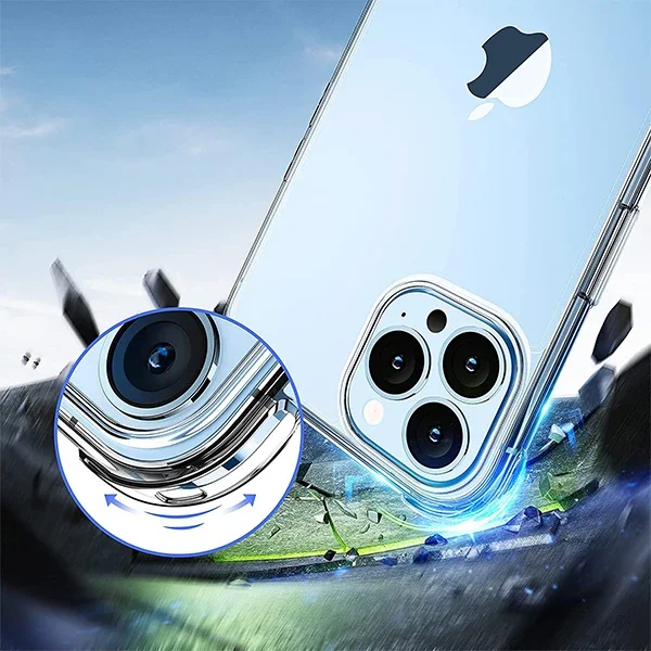 iPhone 13 Pro 6.1inç Anti-Drop Shockproof Darbe Emici Silikon Kılıf-(5775)