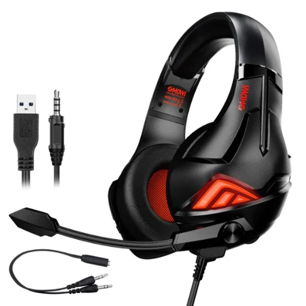 XMOWi R2 Gaming Mikrofonlu RGB Oyuncu Kulaklılığı Gurultu Engelleyici Kulaklik-(5775)