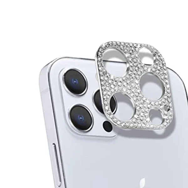 ALLY İPhone 12 Pro Max Kamera Koruyucu Lens Diamond Taş İşlemeli-(5775)
