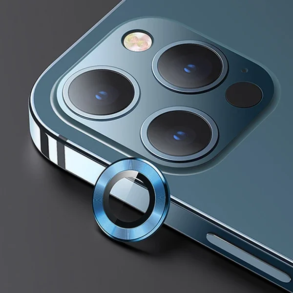 USAMS İphone 12 Pro 3D Metal Çerçeveli Kamera Lens Koruyucu-(5775)