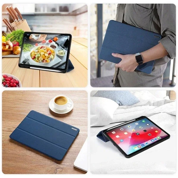 DUX DUCİS iPad Air 4 10.9 Kılıf Kalem Yerli Soft Tpu Mıknatıslı Kılıf (Domo)-(5775)