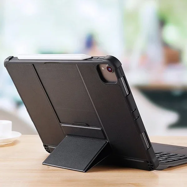 Dux Ducis iPad 11 Pro 10.9 Kablosuz Bluetooth Klavye Touchpad Kılıf 2021-2020-2018-(5775)