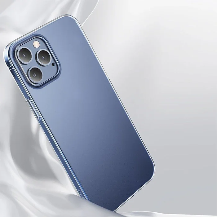 Baseus Simple Case İPhone 12 Pro 6.1 İnce Şeffaf Silikon Kılıf-(5775)