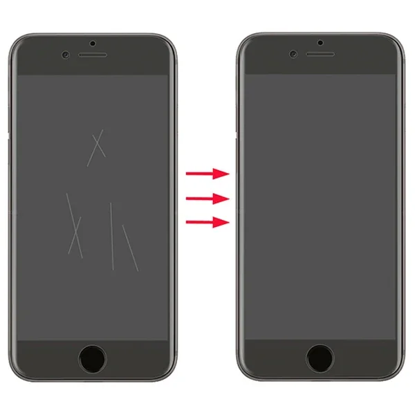 GOR İPhone 8 Plus-7 Plus HD Ekran Koruyucu Jelatin 5 Adet Set-(5775)