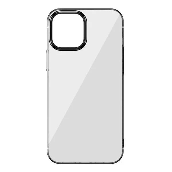 Baseus Glitter İPhone 12/12 Pro Şeffaf Lüx Silikon Kılıf Soft TPU Kılıf-(5775)
