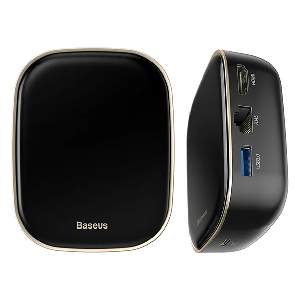 Baseus 6in1 USB Type C Çok Fonksiyonlu HUB B 3.0RJ45HDMISDmicro SD)  60W-(5775)