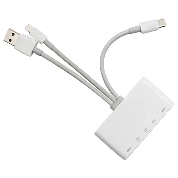 ALLY 3 İN1  İPhone+Usb C+ Usb A Kamera Okuyucu Kart Okuyucu-(5775)