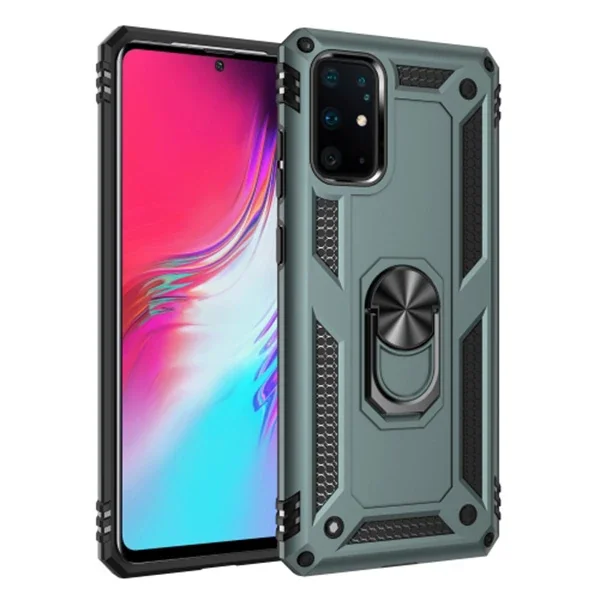 Ally Sm Galaxy S20 Ultra Yüzüklü Kılıf Armor Shockproof Ring kılıf-(5775)