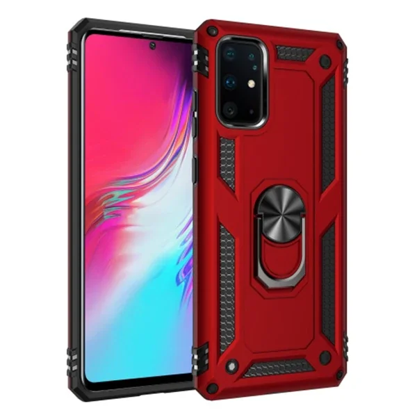 Ally Sm Galaxy S20 Ultra Yüzüklü Kılıf Armor Shockproof Ring kılıf-(5775)
