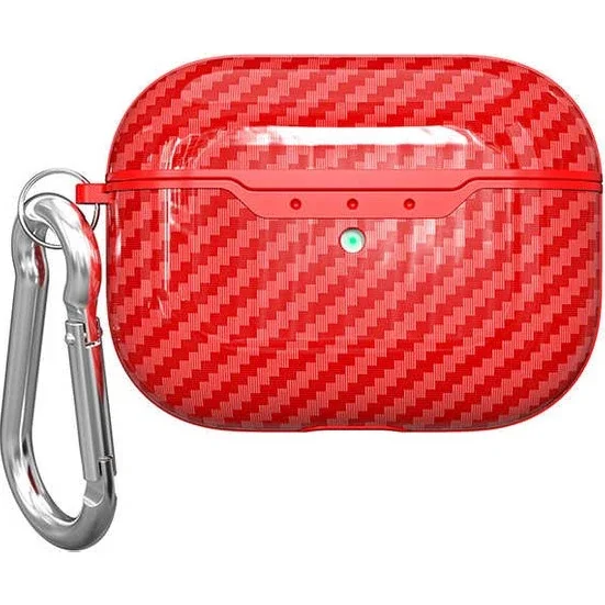 Ally Carbon Case Apple Airpods Pro Carbon Fiber Silikon Kılıf-(5775)