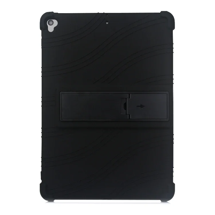 İPad 7 10.2 inch- İPad Air 3 10.5 inch Kılıf Standlı Darbe Emici Silikon Kılıf-(5775)