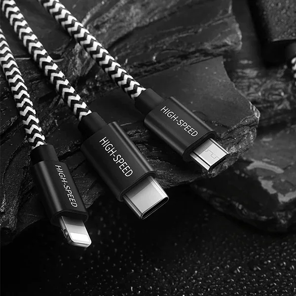DUX DUCIS 3in1 Usb Type C-İPhone Ve Mikro Kopmaz Usb kablo Hızlı Şarj-(5775)