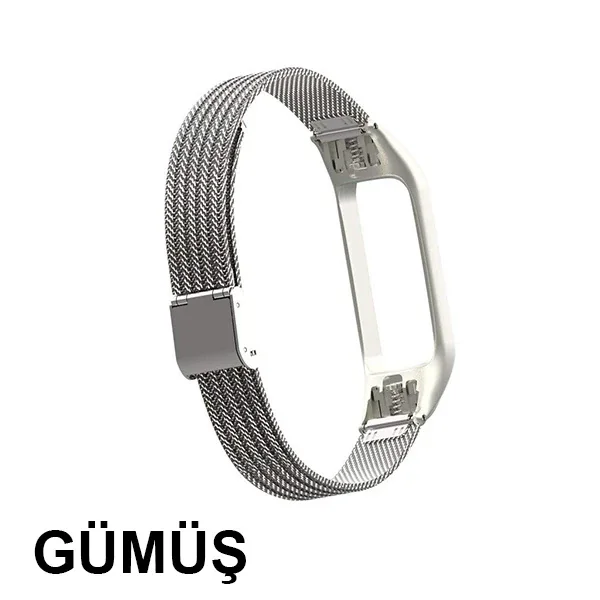 Lüx Xiaomi Mi Band 3 Akıllı Saat Çelik Toka Kayış Kordon-(5775)