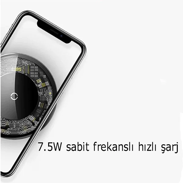 Baseus Simple Kristal 10W Qi Wireless Kablosuz Hızlı Şarj-(5775)