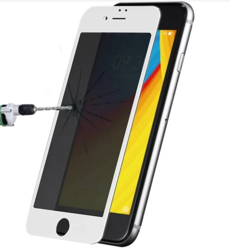 iPhone SE3-SE2 İPhone 8-7 3D Full Privacy Gizlilik Kırılmaz Cam Ekran Koruyucu-(5775)
