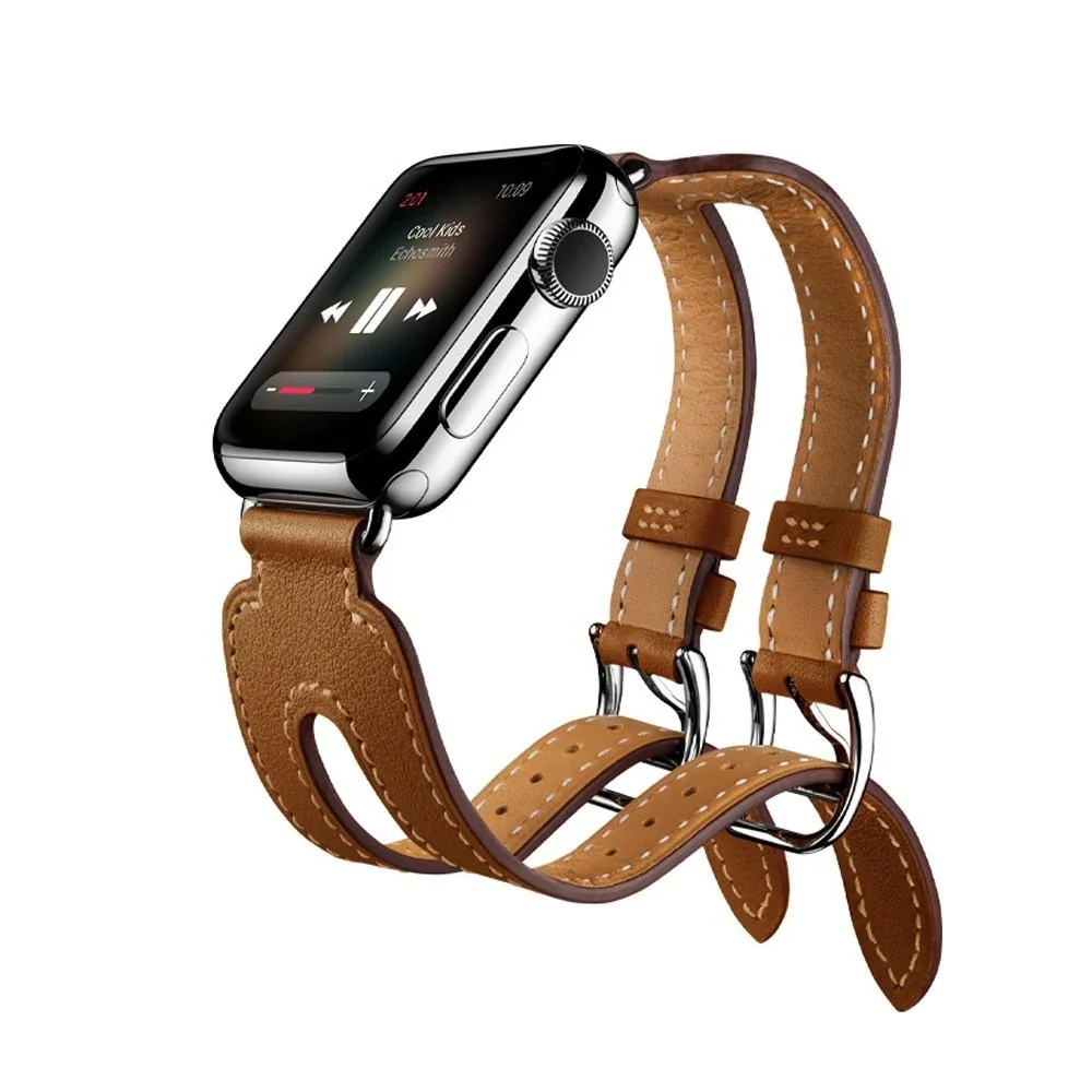 Ally Apple Watch 7-8 41mm 6-5-4 40mm Çift Kayış Kordon Kayış 3-2-1 38mm-(5775)