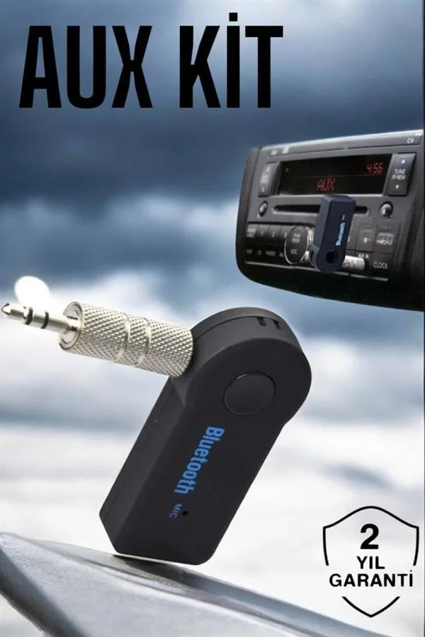 Tüm Araçlara Uyumlu Aux Car Bluetooth Kablosuz Araç Bağlantı Kiti