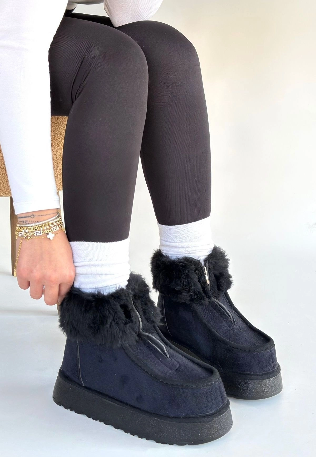 Zinya Siyah Süet Bot