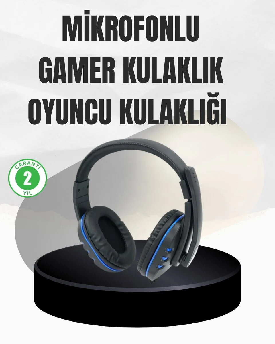 Stereo Oyun Kulaklığı – Güçlü Bas Mikrofonlu ve Konforlu Tasarım