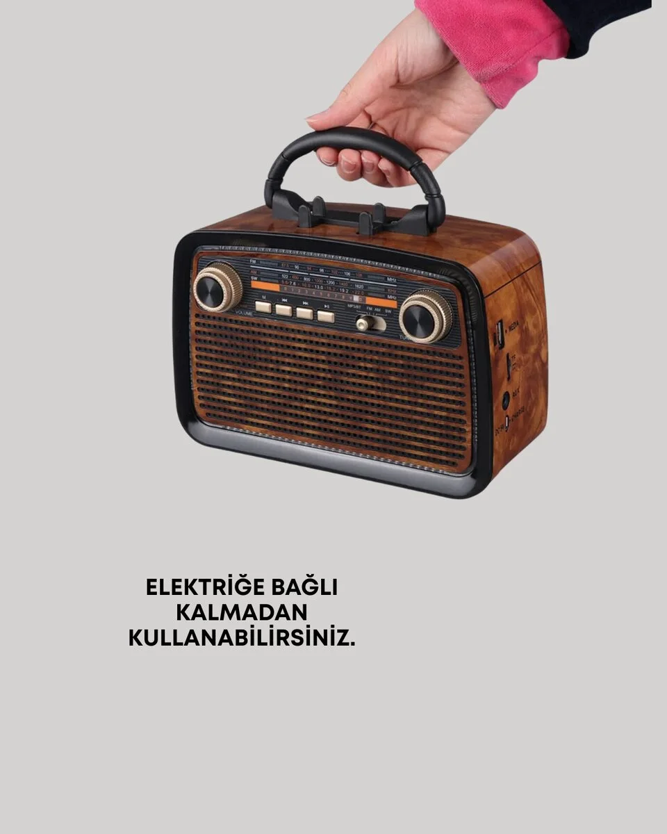 Kablosuz Bluetooth Hoparlör – Yüksek Ses Kalitesi Uzun Pil Ömrü FM ve AM Radyo Fonksiyonu