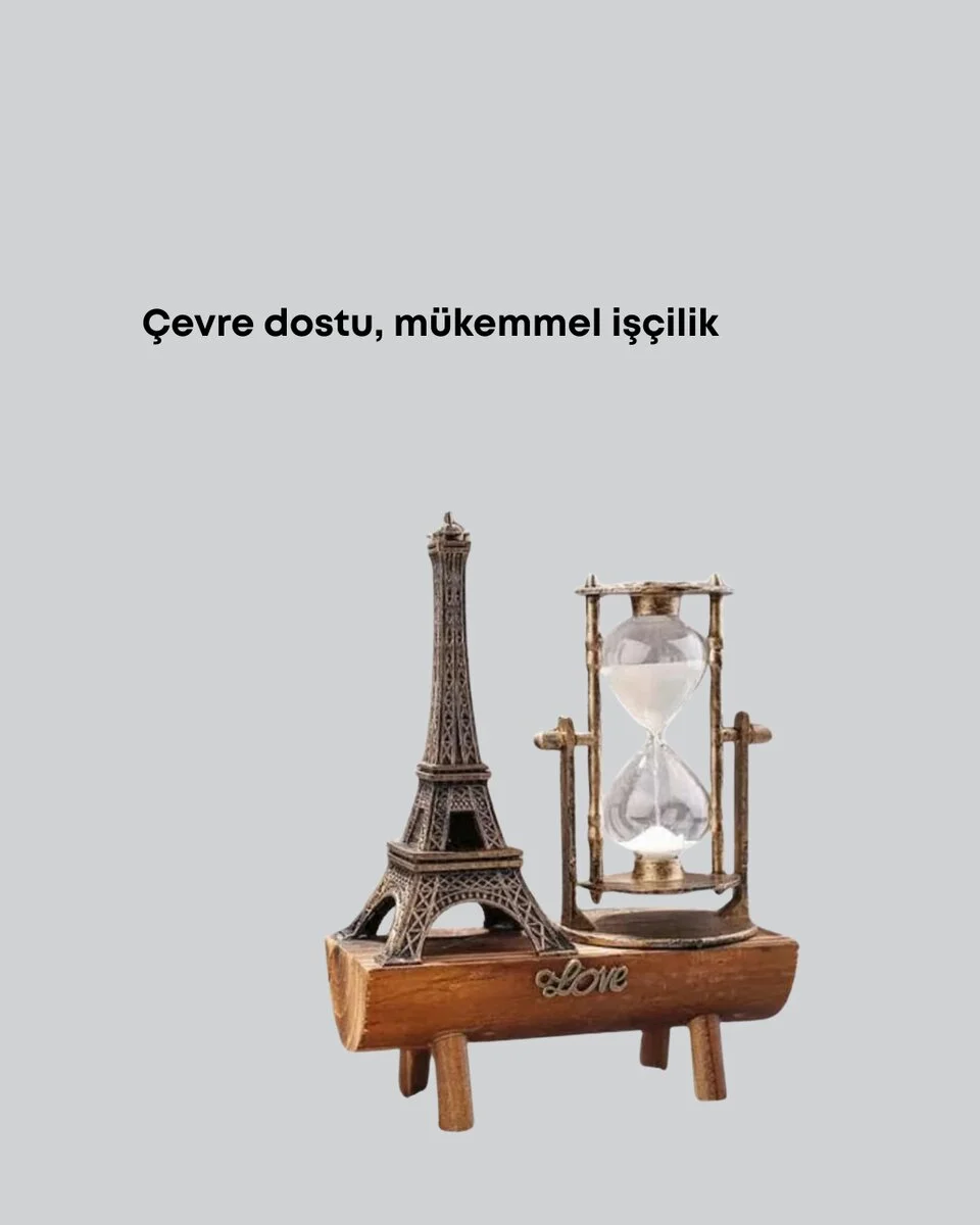 Ev Ofis ve Kafeler İçin Retro Ahşap Kum Saati Dekorasyonu