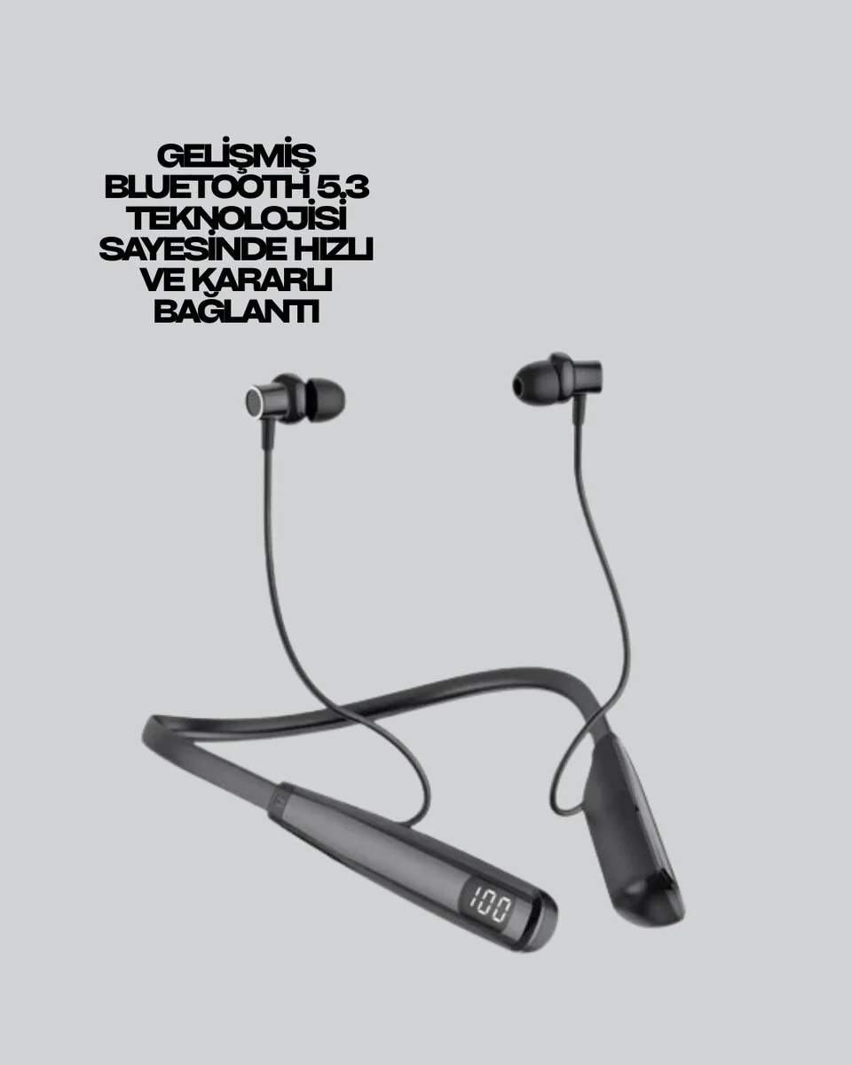 Uzun Süreli Kullanım Boyun Askılı Kablosuz Kulaklık – Hızlı Şarj Ergonomik Tasarım