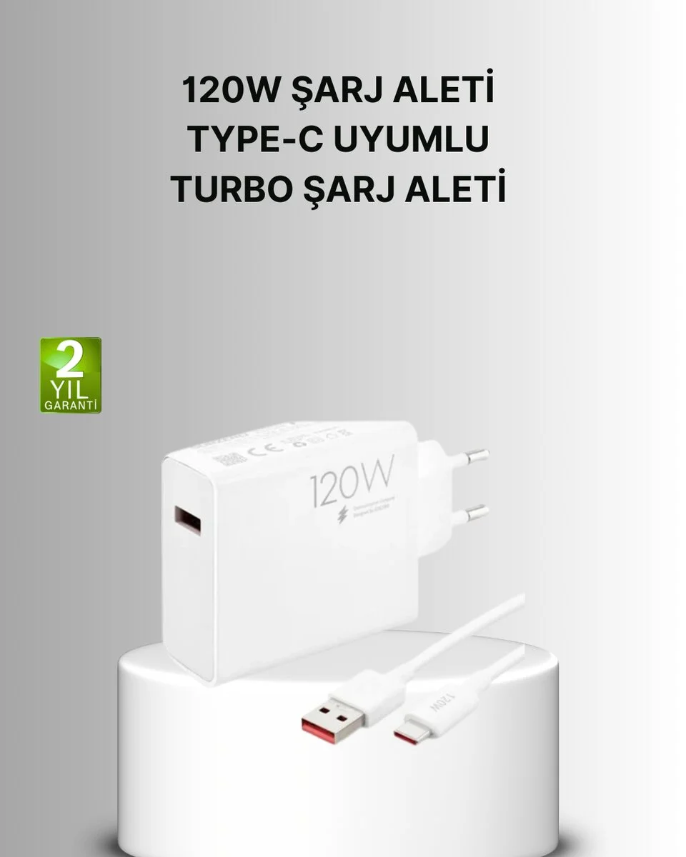 120W Mi Turbo Akıllı Tanıma Çipli Hızlı Şarj Cihazı Taşınabilir ve Dayanıklı