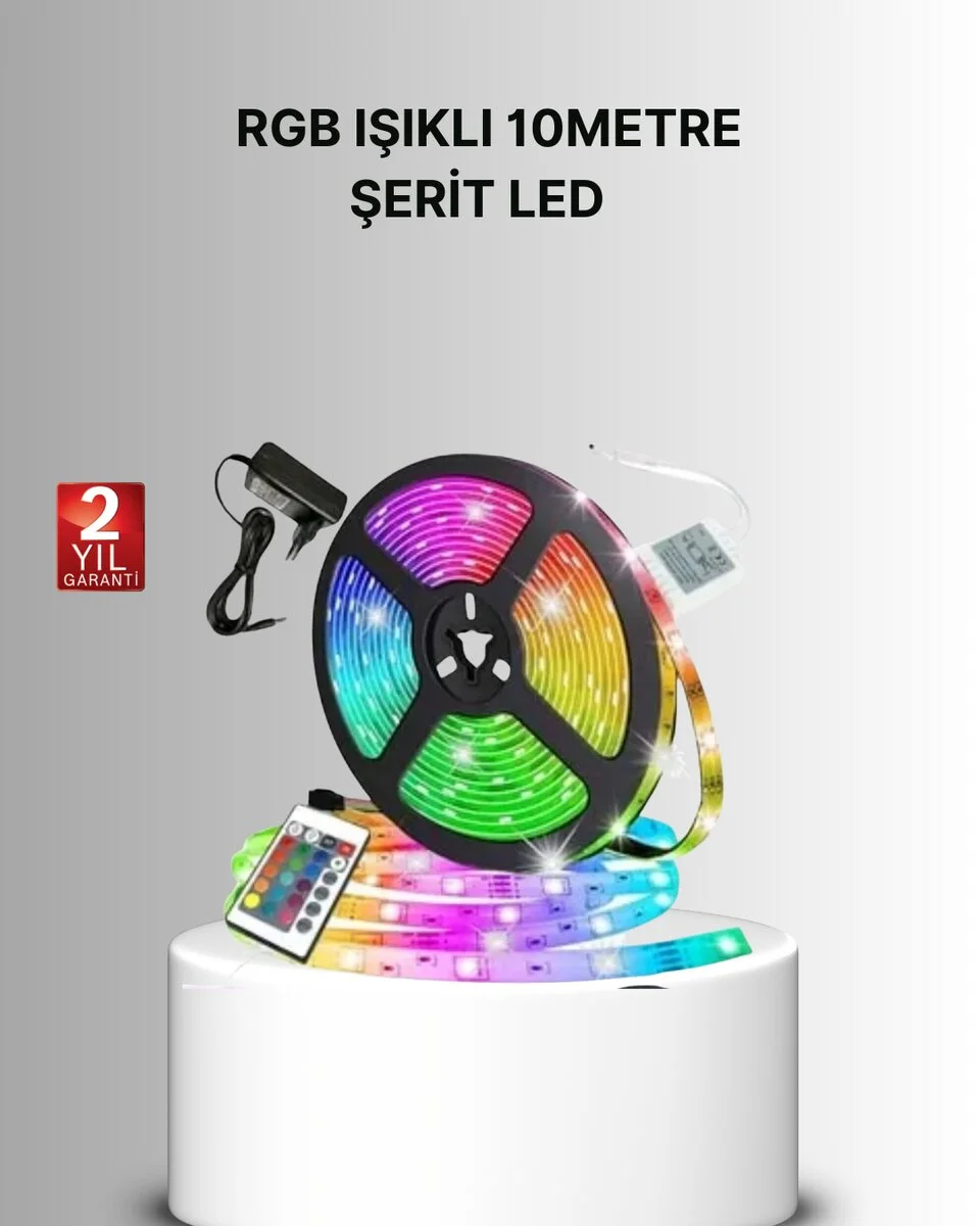 Uzaktan Kumandalı RGB Smart Şerit LED Işık Esnek ve Taşınabilir Dekorasyon