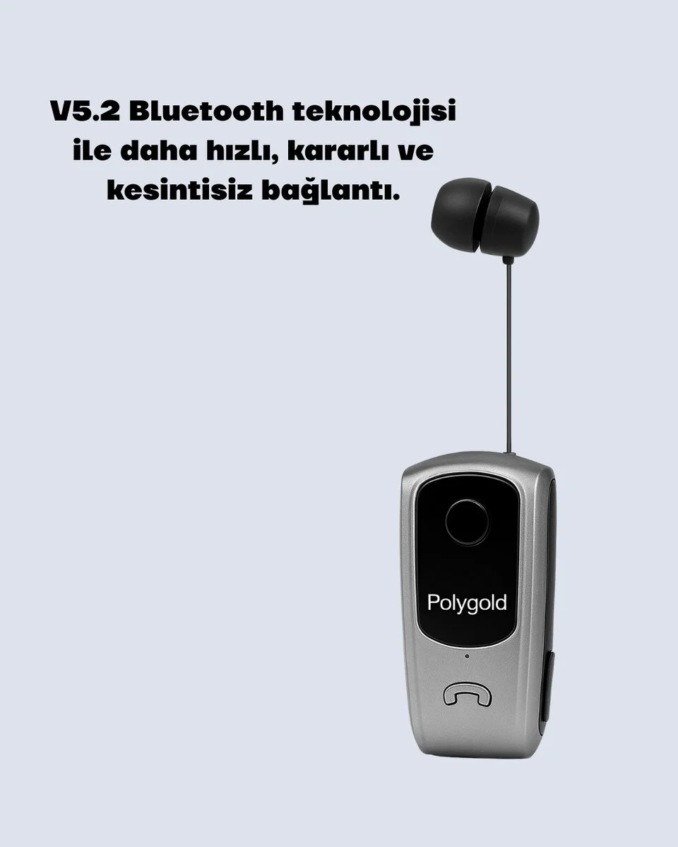 10 Saat Konuşma Süreli Klipsli Bluetooth Kulaklık